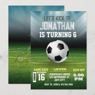 Invitation Sports Enfants Football Anniversaire