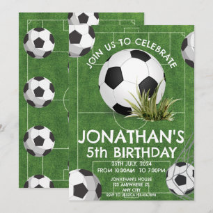 Invitation Sports Enfants Football Anniversaire Fête Invitati