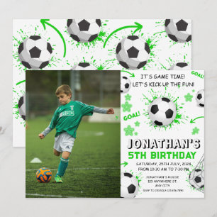 Invitation Sports Enfants Football fête d'anniversaire