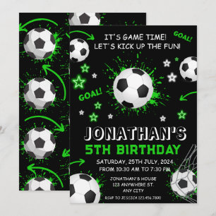 Invitation Sports Enfants Football fête d'anniversaire