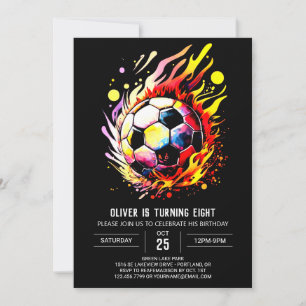 Invitation Sports modernes Soccer imprimable Anniversaire