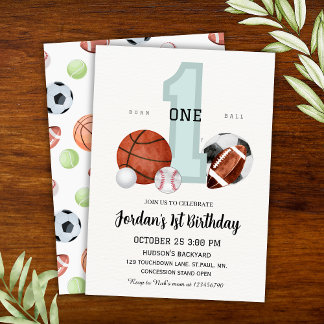 Invitation Sports nautiques "Born to Ball" 1er anniversaire