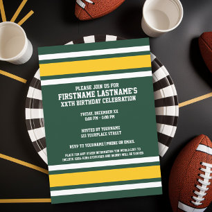 Invitation Sports Team Football Jersey Nom personnalisé