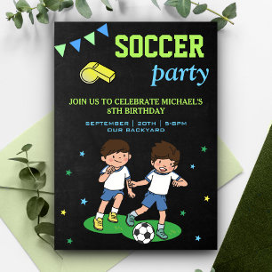 Invitation Sports Thème Enfants Football Anniversaire