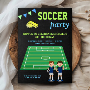 Invitation Sports Thème Garçons Football Anniversaire