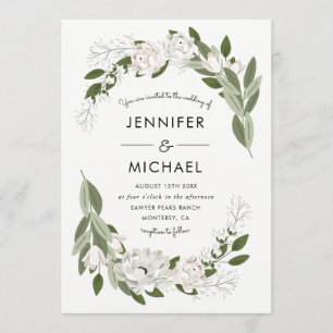 Invitation Spriges Mariages d'ivoire et de broussailles