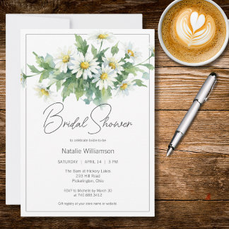 Invitation Spring Daisies Bridal Shower 