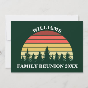 Invitation Spring Family Reunion Forêt Sunset Custom Party