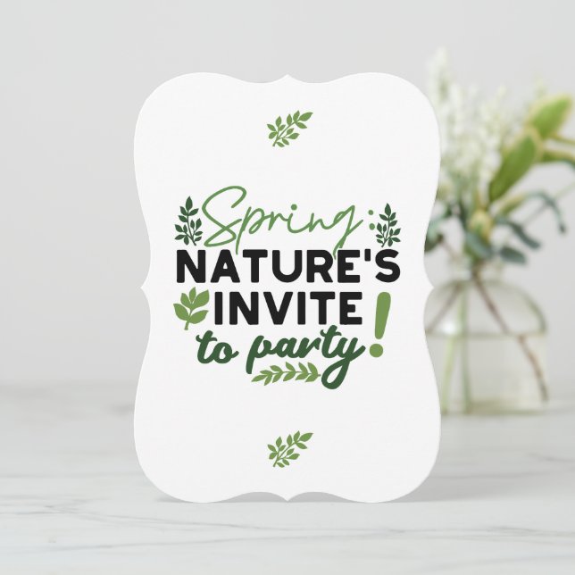 Invitation Spring Fling Party - Appel de la fête de la nature (Debout devant)
