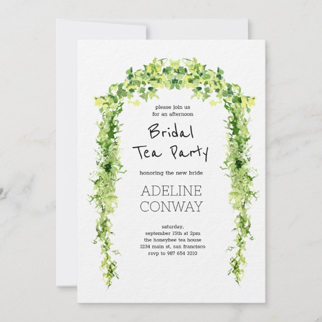 Invitation Spring Gate Garden Bridal Shower Celebration (Devant)
