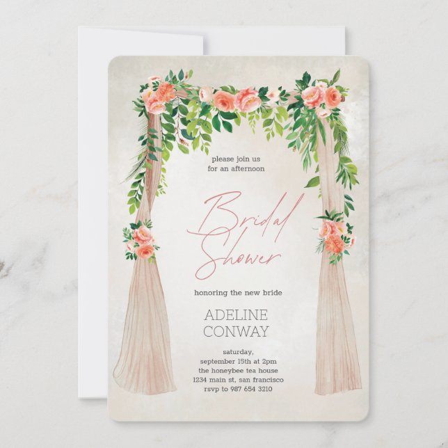 Invitation Spring Gate Garden Bridal Shower Celebration (Devant)