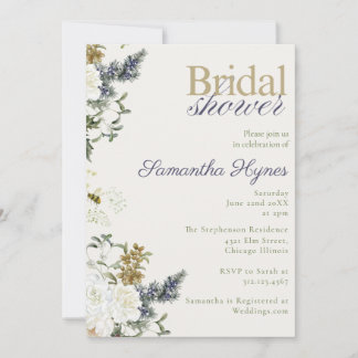 Invitation Spring or Winter floral Bridal Shower 