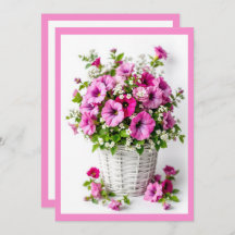 Spring Pink Petunias Personalize Party