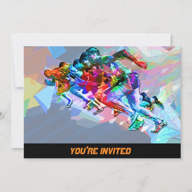 Invitation Sprinters couleur Super Crayon (Devant)
