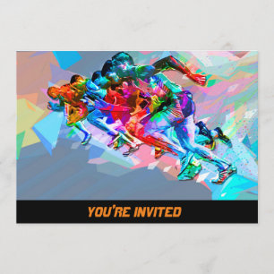 Invitation Sprinters couleur Super Crayon
