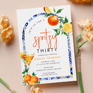 Invitation Spritz Mediterranean Boho Arch Trente Anniversaire