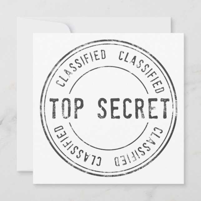 Invitation Spy Surprise fête d'anniversaire Top Secret Classi (Devant)