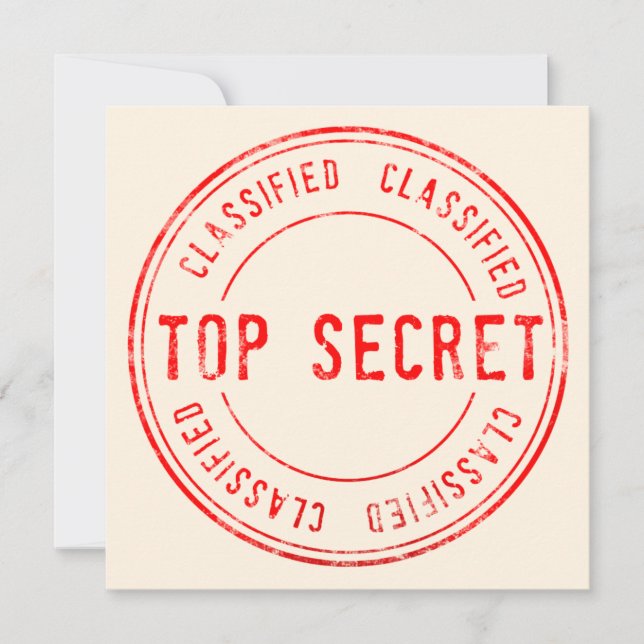 Invitation Spy Surprise fête d'anniversaire Top Secret Classi (Devant)
