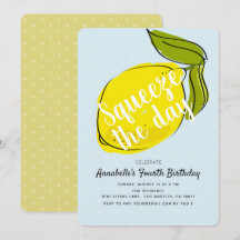 Squeeze Day Citron Citrus Blue Anniversaire