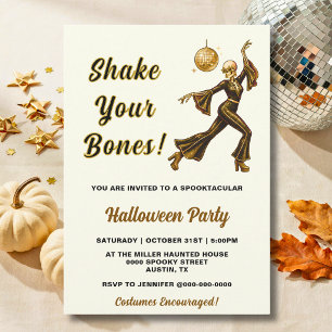 Invitation Squelette de danse effrayant Halloween