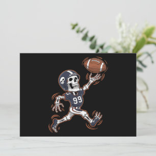 Invitation Squelette de football américain Football de Hallow