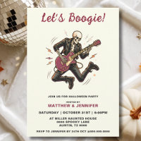 Squelette de guitare rock pour soirée d'Halloween