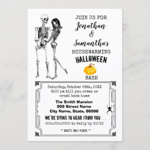 Invitation Squelette de marionnette du parti Halloween