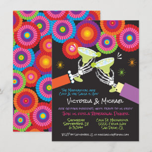Invitation Squelette Margarita Toast Mexicaine Fiesta