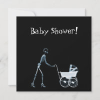 SQUELETTE X RAY FEMME ET BÉBÉ - BLEU