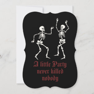 Invitation Squelettes d'Halloween contemporains