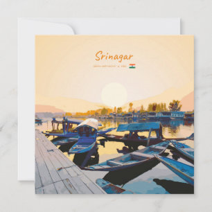 Invitation Srinagar, Inde - Bateaux Shikara du lac Dal