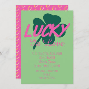Invitation St Patrick Day Lucky rose nuptiale douche Invitati