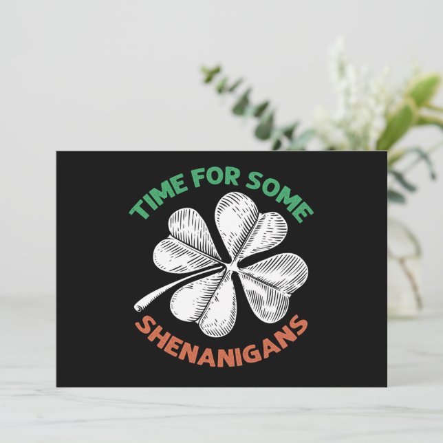 Invitation St patrick De Temps Pour Certains Shenanigans Clov (Debout devant)