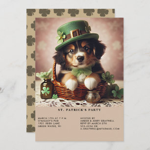 Invitation St Patrick's Day Chiot de berger australien