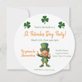 Invitation St Patrick's Day Party-Leprechaun