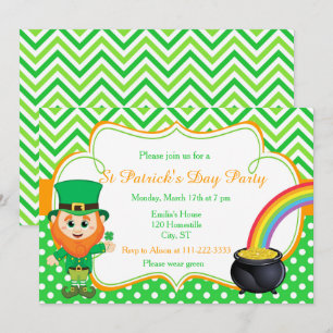 Invitation St Patrick's Day Party Leprechaun