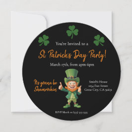 Invitation St Patrick's Day Party-Leprechaun-