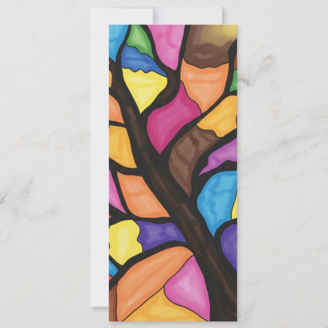 Invitation Stain glass tree art  (Devant)