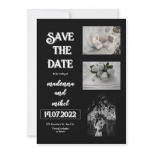 Stand de photo marron tendance moderne faire part