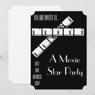 Invitation Star de cinéma Fête déguisée à Hollywood