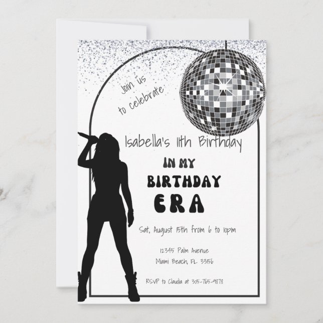Invitation Star De Musique Dans Son Anniversaire Anniversaire (Devant)