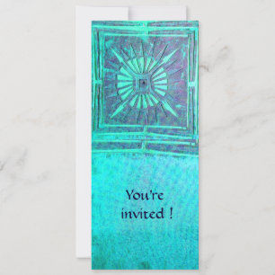 Invitation STAR DU MATIN, bleu clair turquoise, blanc