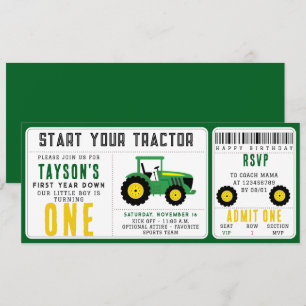 Invitation Star Your Tracteur 1er anniversaire   Thème de la 