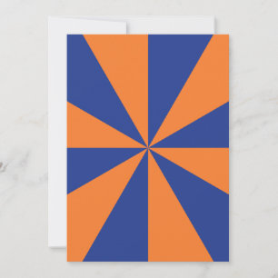 Invitation Starburst orange et bleu