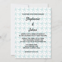 Starfish Motif Turquoise Blue Beach Mariage nautiq