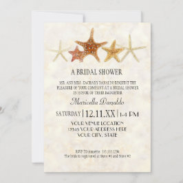 Invitation Starfish Nautilus Scallop Sea Shell Motif moderne