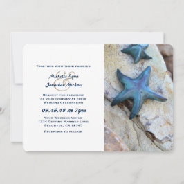 Invitation Starfish sur Rocks Seashore Beach Wedding