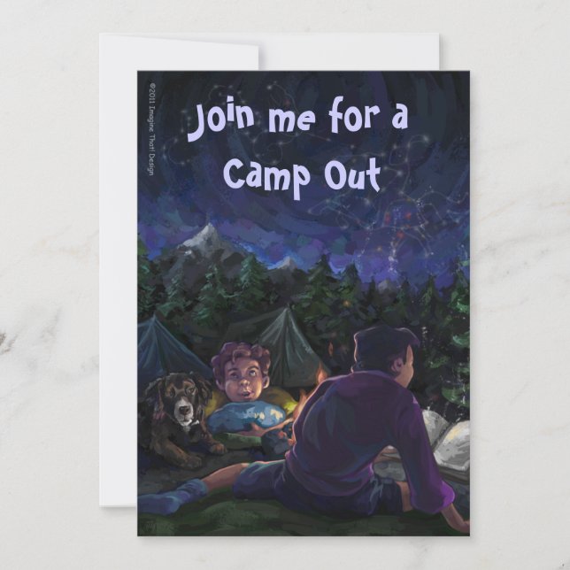 Invitation Starry Night Camp Out (Devant)