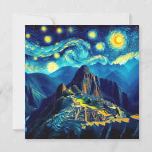 Invitation Starry Night Machu Picchu Pérou