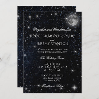 Invitation Starry Night Moon